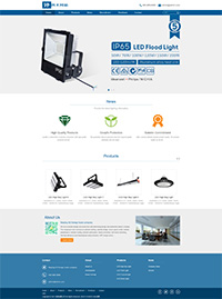 (自适应手机端)外贸灯具LED灯具外贸行业英文pbootcms网站模板